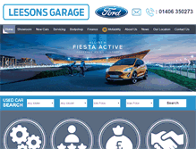 Tablet Screenshot of leesonsgarage.co.uk